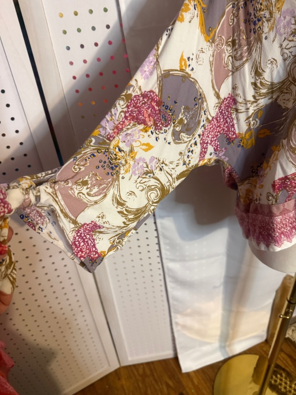 Free People Pink Paisley Button-Down Blouse - Picture 4 of 7